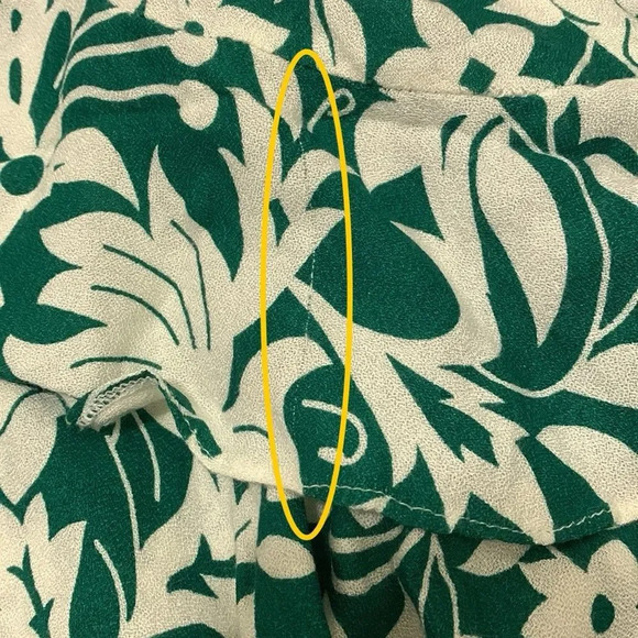 FREE PEOPLE NWOT Rebecca Floral Ruffle Dress in Emerald - Picture 8 of 12